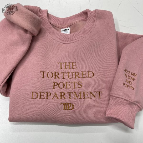 The Tortured Poets Department Embroidered Sweatshirt Ts New Album Sweatshirtthe Eras Tour 2023 Shirt Ts Swiftie Concert Tee revetee 2