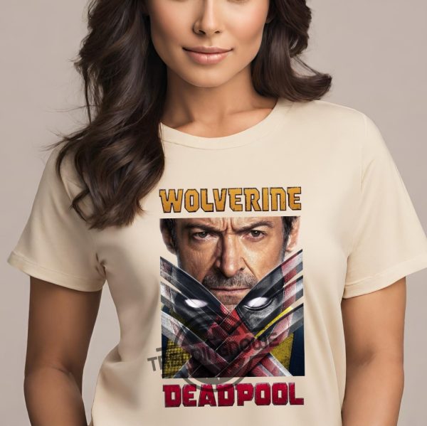 Deadpool And Wolverine Shirt Deadpool 3 Movie Shirt Marvel Apparel Hugh Jackman Deadpool And Wolverine Poster Tee Wolverine Shirt trendingnowe 1