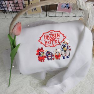 Handmade Hazbin Hotel Friend Embroidery Sweatshirt Hazbin Hotel Characters Shirt Hazbin Hotel Fan Unisex T Shirt revetee 2