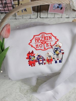 Handmade Hazbin Hotel Friend Embroidery Sweatshirt Hazbin Hotel Characters Shirt Hazbin Hotel Fan Unisex T Shirt revetee 2