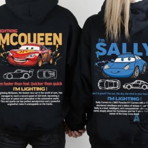 mcqueen and sally matching shirts disney cars lightning mcqueen couple tshirt sweatshirt hoodie im lighting disneyland cars cartoon movie tee laughinks 2