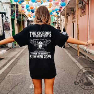 Cicada Concert Tour 2024 Shirt Illinois Cicada Broods Tshirt Insect Bug Hoodie Nature Unisex Graphic Sweatshirt Adult Top Cool Bug Shirt giftyzy 5