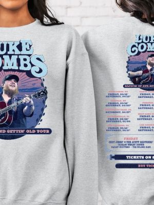 Luke Combs 2024 Tour Growing Up And Getting Old Sweatshirt Luke Combs Merch Luke Combs Fan Shirt Unique revetee 4