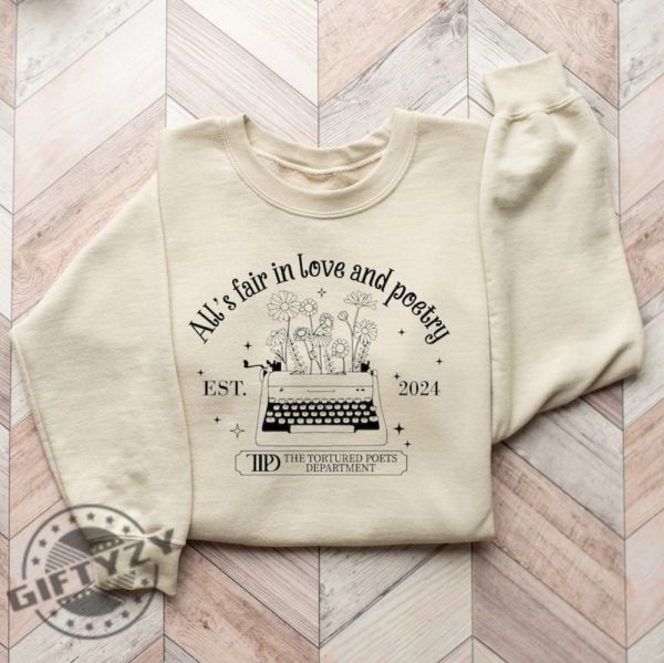 Alls Fair In Love And Poetry Shirt The Tortured Poets Department New Album Tshirt Ttpd Crewneck Sweatshirt Tortured Poets Hoodie Era Tour Shirt giftyzy 2