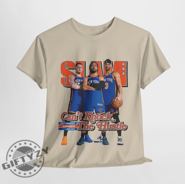 Orange Knicks Stars Trio Jalen Brunson Josh Hart And Donte Divincenzo Slam Magazine Cover Shirt giftyzy 4