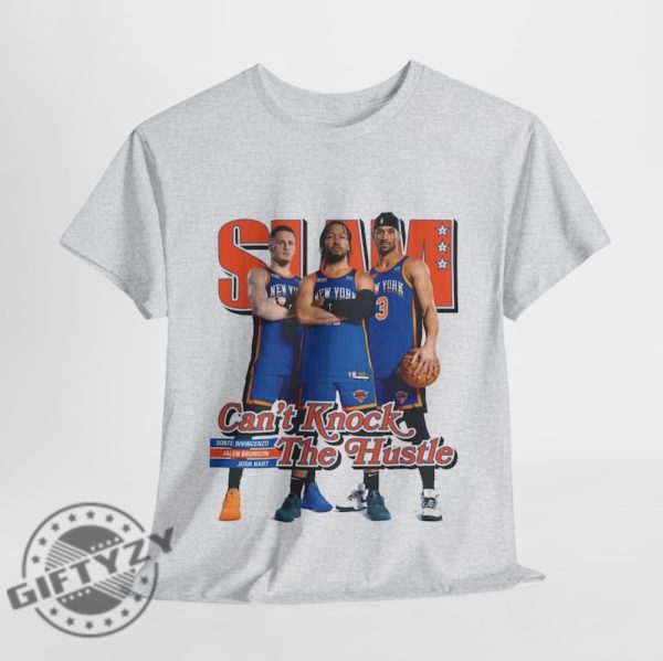 Orange Knicks Stars Trio Jalen Brunson Josh Hart And Donte Divincenzo Slam Magazine Cover Shirt giftyzy 7