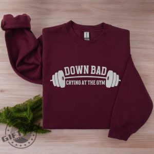 Down Bad Embroidered Shirt Crying At The Gym Sweatshirt Ttpd Hoodie Funny Gym Tshirt Tortured Poet Shirt Gift For Her giftyzy 6