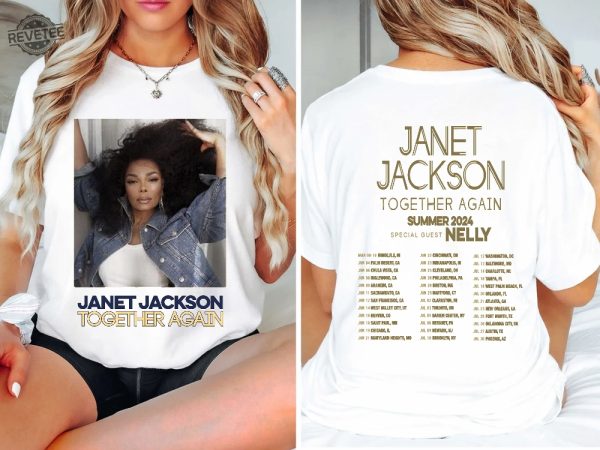 Janet Jackson Tour 2024 Shirt Janet Jackson Together Again Double Side Shirt Janet Jackson Shirt Fan Gifts Unique revetee 1