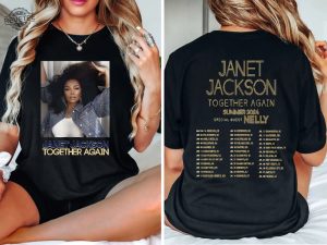 Janet Jackson Tour 2024 Shirt Janet Jackson Together Again Double Side Shirt Janet Jackson Shirt Fan Gifts Unique revetee 2