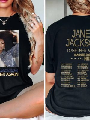 Janet Jackson Tour 2024 Shirt Janet Jackson Together Again Double Side Shirt Janet Jackson Shirt Fan Gifts Unique revetee 2