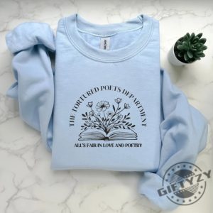 All Fair Sweater Love And Poetry Embroidered Unisex Sweatshirt Poets Department Tshirt Tortured Poet Hoodie Music Merch Taylor Swift Poet Era Shirt giftyzy 3