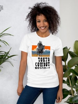 Tokyo Cowboy White Unisex T Shirt Unique revetee 2