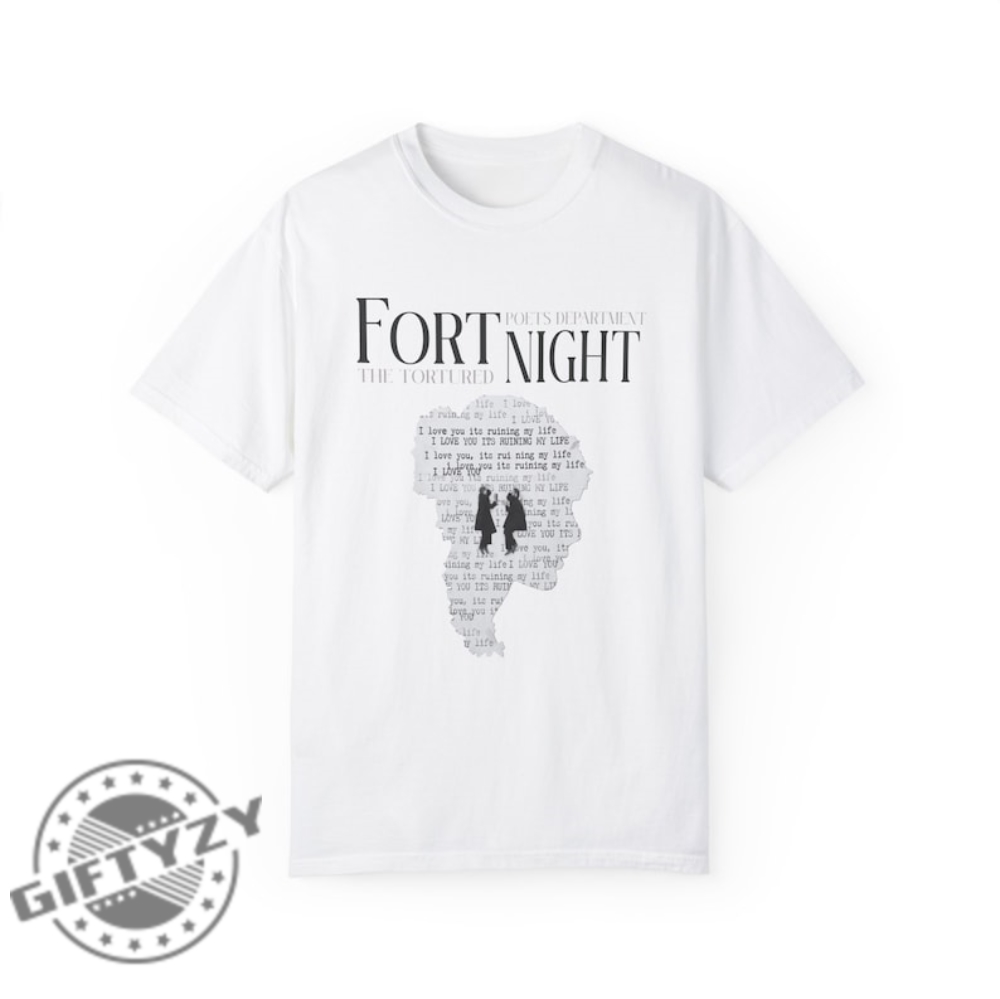 Fortnight Tortured Poets Department Shirt Love You Its Ruining My Life Typewriter Shirt Eras Tour Shirt Taylor Fan Gift