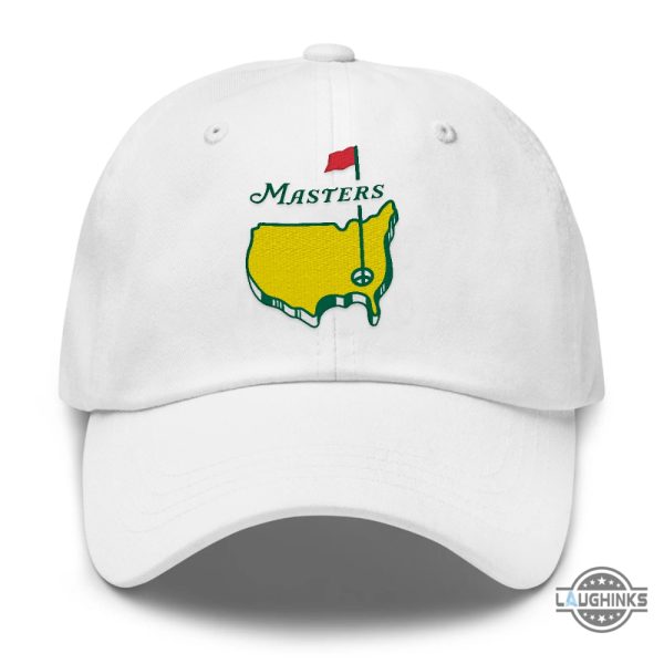masters green caddy hat 2024 masters big logo black white green caddy classic embroidered baseball cap masters golf caddy dad hats for sale laughinks 2