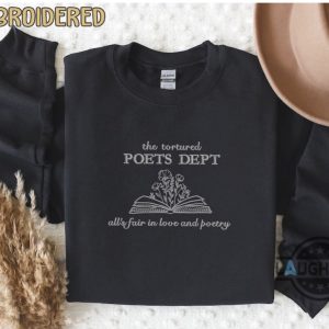 taylor swift minimalist embroidered sweatshirt tshirt hoodie custom taylor swift the tortured poets department shirts personalized ttpd tee swifties gift laughinks 6