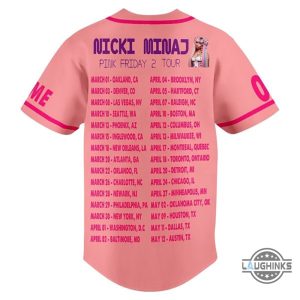 nicki minaj jersey custom name and number nicki minaj pink friday 2 tour custom baseball jersey shirts rapper queen concert baseball uniform laughinks 3