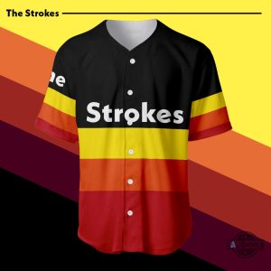 the strokes baseball jersey casablancas 77 jersey shirts the strokes cool vintage band retro baseball uniform strokes album tour 2024 gift laughinks 2