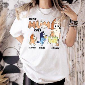 Best Mum Ever Shirt Blue Dog Cool Moms Club Shirt Blue Dog Matching Shirt Blue Dad Shirt Custom Blue Birthday Shirt Unique revetee 2