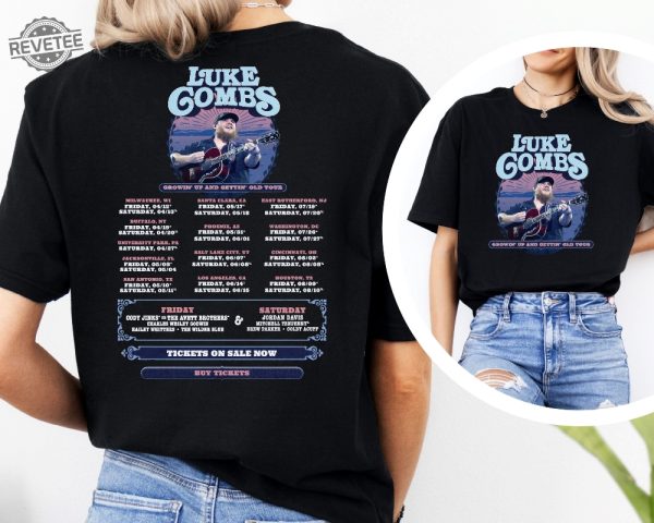 Luke Combs 2024 Tour Growing Up And Getting Old Shirt Luke Combs Merch Luke Combs Presale Code 2024 Unique revetee 2