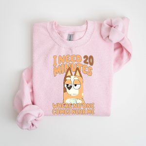 Funny Mom Sweatshirt Cartoon Shirt I Need 20 Minutes Where No One Comes Near Me Shirt Unique revetee 2
