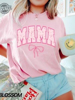 Mama Shirt Floral Mama Shirt Coquette Bow Shirt Mothers Day Gift Mom Life Shirt Motherhood Shirt Mom Sweatshirt Unique revetee 2