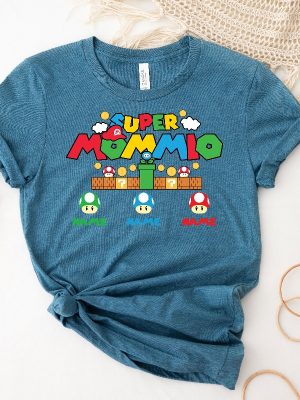 Personalized Super Mommio Shirt Mothers Day Gift Tshirt Gamer Mom Shirt Custom Kids Name Mom Shirt Unique revetee 3