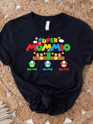 Personalized Super Mommio Shirt Mothers Day Gift Tshirt Gamer Mom Shirt Custom Kids Name Mom Shirt Unique revetee 4