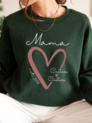 Mama Personalized Sweatshirt With Kids Names Custom Names Mom Sweatshirt Custom Mom Sweater Unique revetee 2