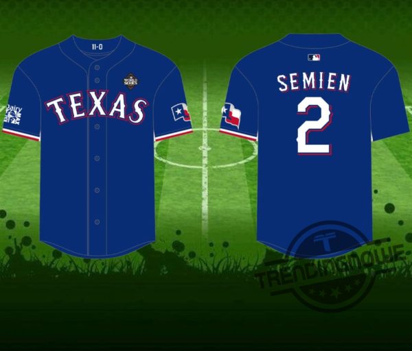 Rangers Marcus Semien Replica Postseason Jersey 2024 Giveaway trendingnowe 2