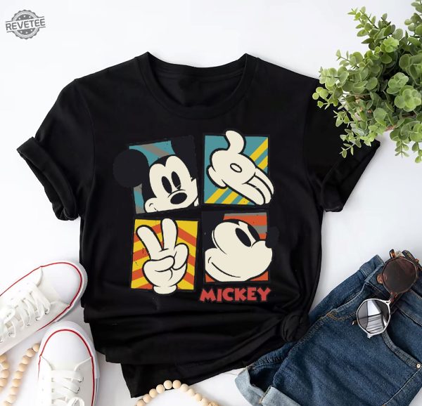 Disney Classic Mickey Mouse Pose T Shirt Disneyland Holiday Vacation Shirt Disney Retro Shirt Disney Squad Shirt Mickey Sketch Shirt revetee 1