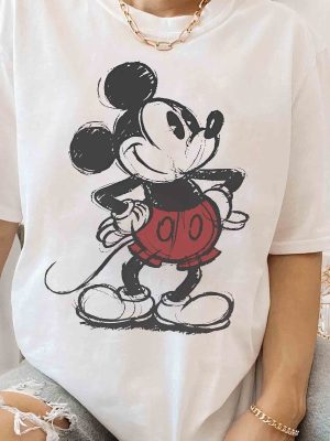 Cute Disney Mickey Mouse Pose Classic Sketch Shirt Vintage Disney Shirt Disney World Shirt Disney Outfits Shirt Unique revetee 2