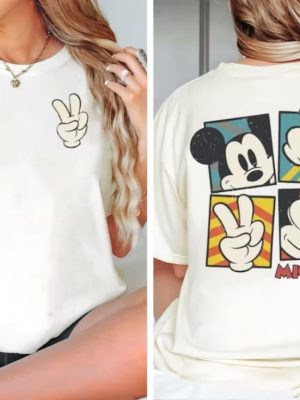 Vintage Mickey Peace Sign Shirt Magic Kingdom Shirt Disney World Hoodie Disney Sweatshirt Classic Mickey Shirt Unique revetee 2