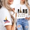 Paris France Shirt Unique Sand Pink Blue Shirt Paris Olympics 2024 Shirt Summer In Paris Shirt Lovers In Paris Shirt revetee 1