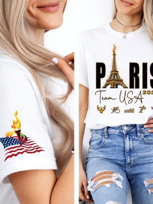 Paris France Shirt Unique Sand Pink Blue Shirt Paris Olympics 2024 Shirt Summer In Paris Shirt Lovers In Paris Shirt revetee 2