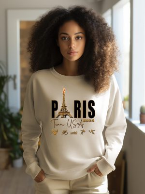 Paris France Shirt Unique Sand Pink Blue Shirt Paris Olympics 2024 Shirt Summer In Paris Shirt Lovers In Paris Shirt revetee 5