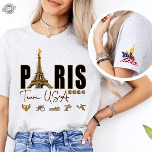 Paris France Shirt Unique Sand Pink Blue Shirt Paris Olympics 2024 Shirt Summer In Paris Shirt Lovers In Paris Shirt revetee 7
