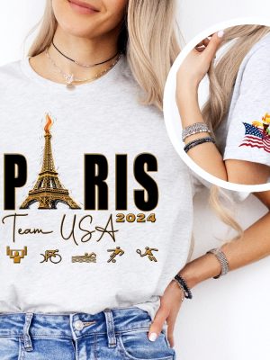 Paris France Shirt Unique Sand Pink Blue Shirt Paris Olympics 2024 Shirt Summer In Paris Shirt Lovers In Paris Shirt revetee 7