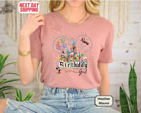 Disneyworld 2024 Birthday Name Shirt Unique Most Wonderful Time Shirt Christmas Shirt New Year Shirt Disneyworld Birthday revetee 3