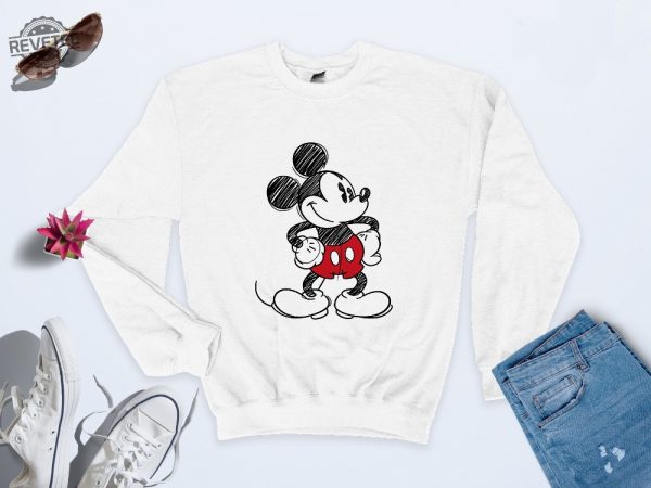 Mickey Mouse Sweatshirt Vintage Unique Disney Sweater Disney Sweatshirt Disneyworld Crewneck Disney World Sweater Mickey Mouse Hoodie revetee 1 1