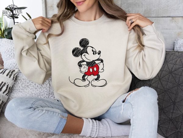 Mickey Mouse Sweatshirt Vintage Unique Disney Sweater Disney Sweatshirt Disneyworld Crewneck Disney World Sweater Mickey Mouse Hoodie revetee 2 1