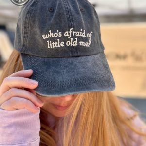 taylor swift hat for sale whos afraid of little old me vintage embroidered dad hat tortured poets department classic baseball cap laughinks 1