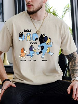 Best Dad Ever Shirt Unique Bluey And Bingo Shirt Bluey Family Shirt Bluey Mom Shirt Bluey Dad Shirt Bluey Tshirt Bluey Mom Era Shirt revetee 2