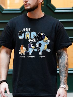 Best Dad Ever Shirt Unique Bluey And Bingo Shirt Bluey Family Shirt Bluey Mom Shirt Bluey Dad Shirt Bluey Tshirt Bluey Mom Era Shirt revetee 3