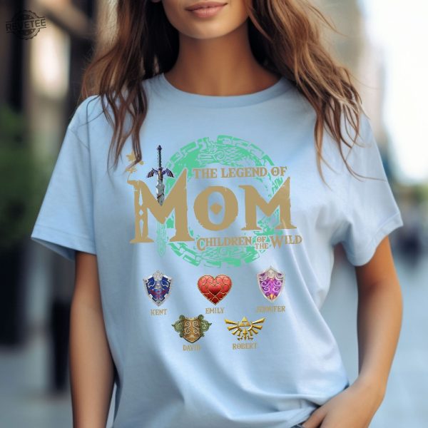 Personalized Zelda Mom Shirt Unique Zelda Totk Shirt Tri Force Shirt Hyrule Flora Shirt Breath Of The Wild Tears Of The Kingdom revetee 1