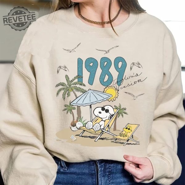 1989 Taylor Version Snoopy Sweatshirt Unique Snoopy Eras Shirt The Eras Tour Shirt Snoopy Sweatshirt Travis Kelce Shirt revetee 1