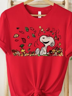 Fall Snoopy Sweatshirt Unique Cute Dog Sweatshirt Halloween Sweatshirt Woodstock Halloween Dog Pumpkins Shirt Halloween Apparel revetee 3