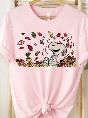 Fall Snoopy Sweatshirt Unique Cute Dog Sweatshirt Halloween Sweatshirt Woodstock Halloween Dog Pumpkins Shirt Halloween Apparel revetee 4