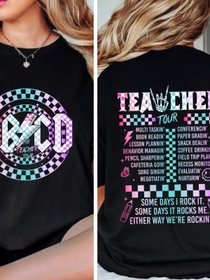 Retro Teacher Tour Shirt Unique Teacher Appreciation Shirt Last Day Of School Shirt Rock And Roll Shirt Team Teacher Shirt revetee 3