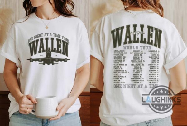 morgan wallen shirt one night at a time tour tshirt sweatshirt hoodie morgan wallen world tour concert 2 sided green t shirts laughinks 1 2