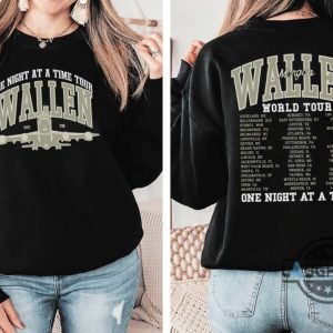 morgan wallen shirt one night at a time tour tshirt sweatshirt hoodie morgan wallen world tour concert 2 sided green t shirts laughinks 3 2